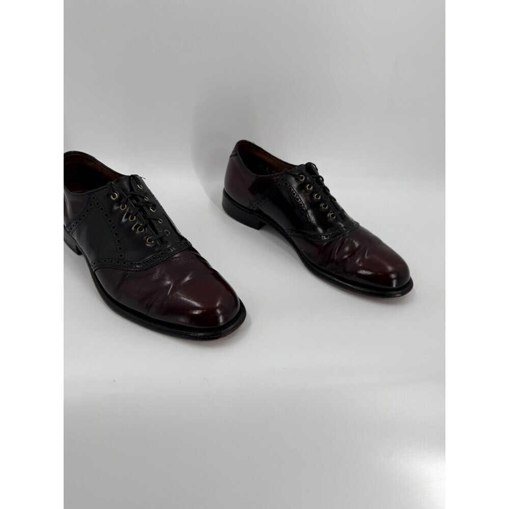 Keith Highlanders Burgundy & Black Oxford Loafers USA MADE Size 11 D Excellent C